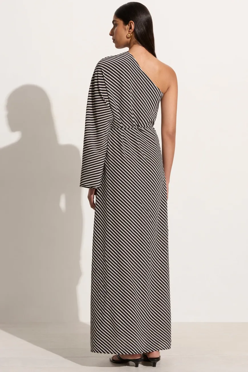 Gino Maxi Dress Toscano Stripe Black