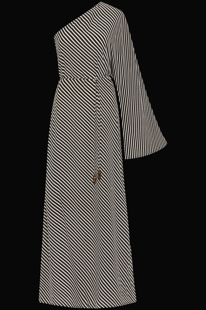 Gino Maxi Dress Toscano Stripe Black