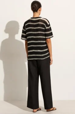 Gioia Handmade Crochet Shirt Black/Off White