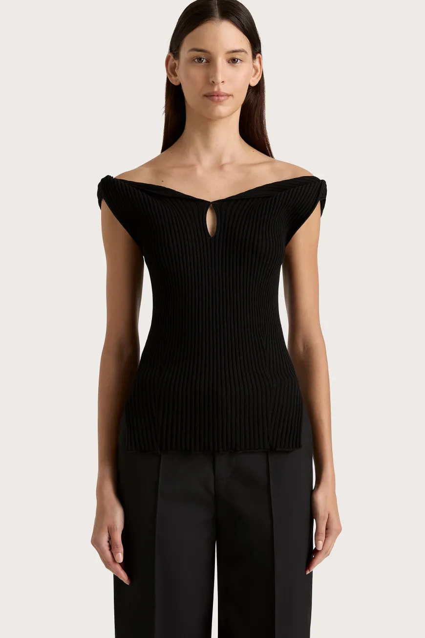 Heidi Knit Top Black