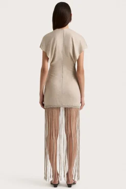 Ines Fringe Dress Oatmeal