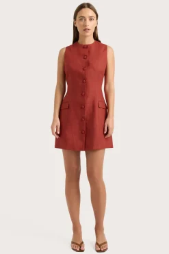 Jane Mini Dress Garnet