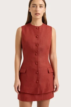 Jane Mini Skirt Garnet