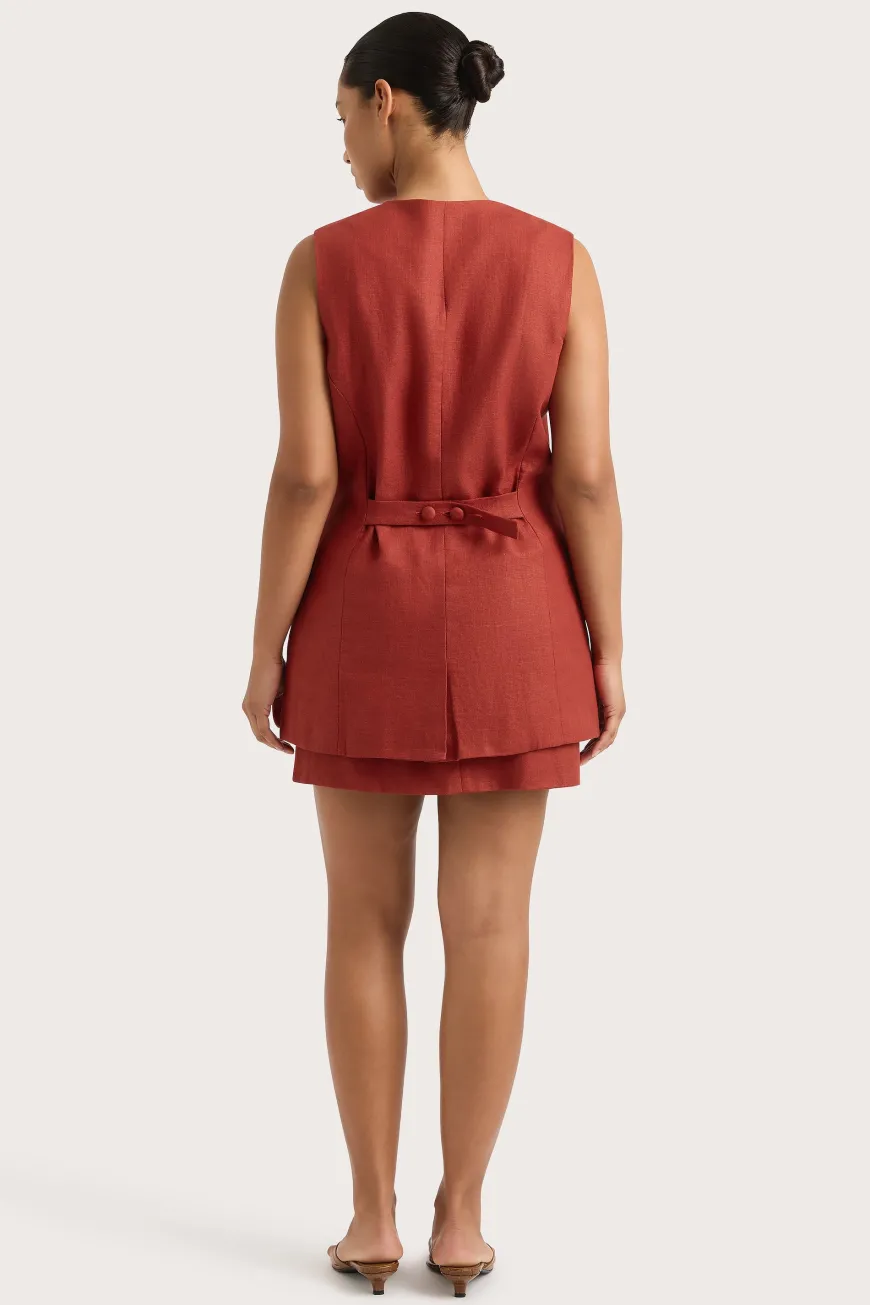 Jane Mini Skirt Garnet