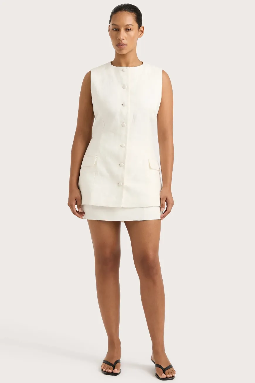 Jane Mini Skirt White