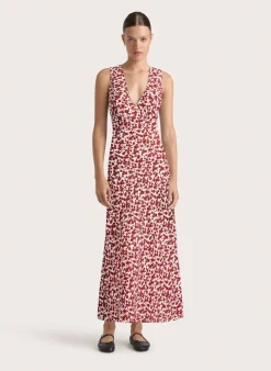 Jardin Midi Dress Leilani Red