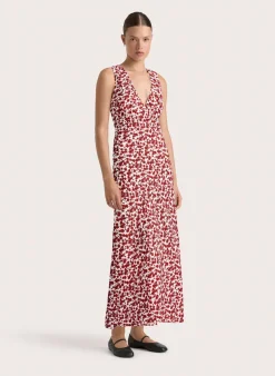 Jardin Midi Dress Leilani Red
