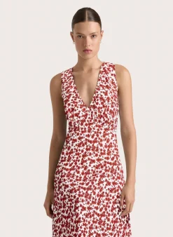 Jardin Midi Dress Leilani Red