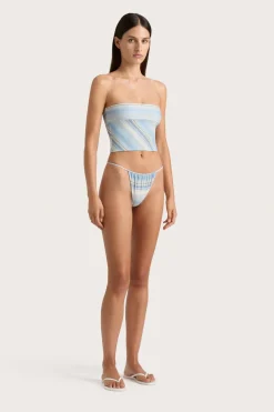 Jean Swim Top Futura Stripe Sky Blue