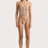 Jean Swim Top Terracotta Stripe