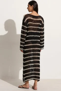 Jesolo Crochet Dress Black/Off White