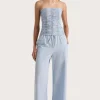Jilliane Top Blue Pinstripe