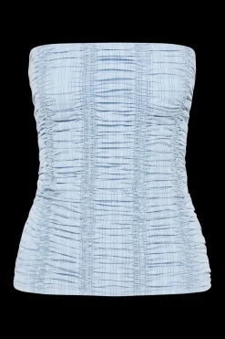 Jilliane Top Blue Pinstripe