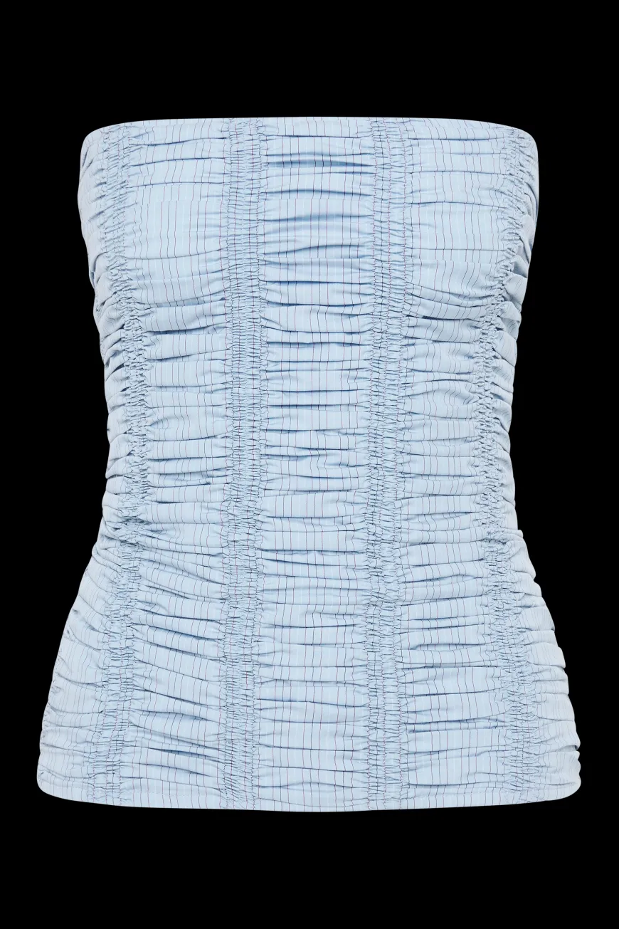 Jilliane Top Blue Pinstripe