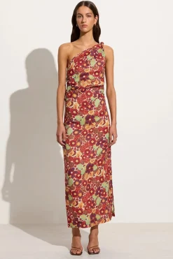 Jomana Midi Dress La Mira Floral Ruby - Final Sale