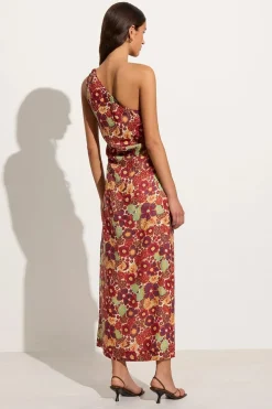 Jomana Midi Dress La Mira Floral Ruby - Final Sale