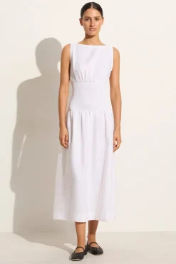 La Canella Midi Dress White - Final Sale