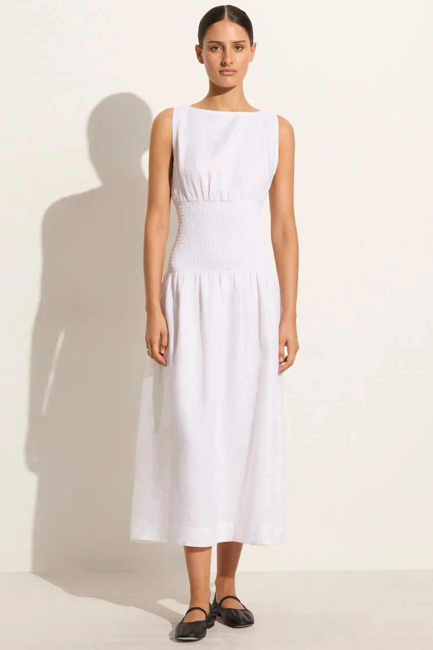 La Canella Midi Dress White - Final Sale