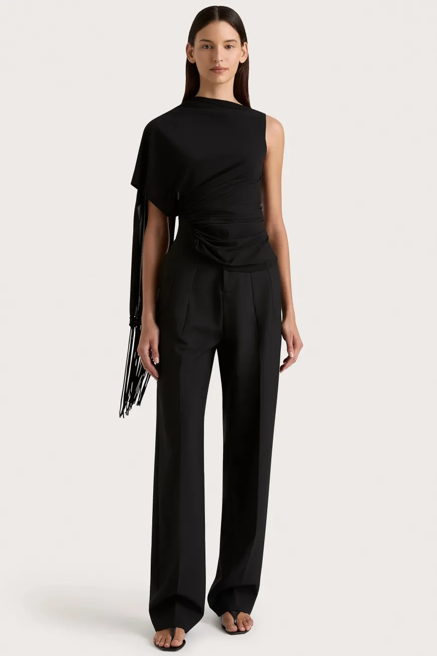 Lena High Waisted Pant Black