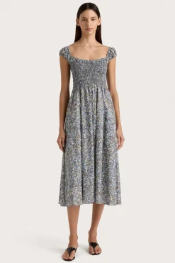Lene Midi Dress Meander Blue