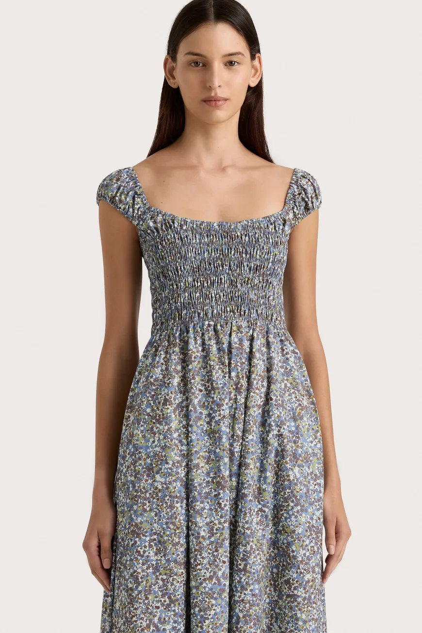 Lene Midi Dress Meander Blue