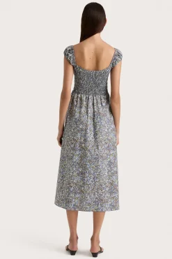 Lene Midi Dress Meander Blue