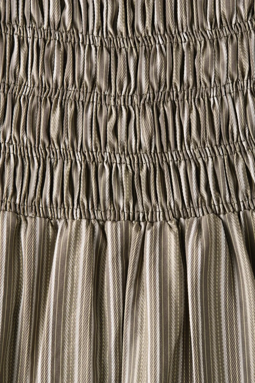 Lida Maxi Dress Khaki Stripe