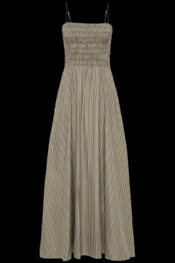 Lida Maxi Dress Khaki Stripe