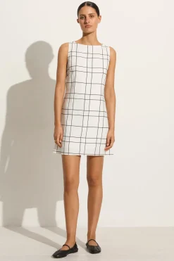 Lui Mini Dress Letizia Check White
