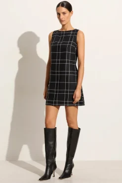 Lui Mini Dress Letizia Check Black
