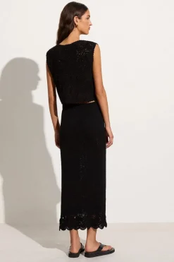 Lula Handmade Crochet Skirt Black - Final Sale