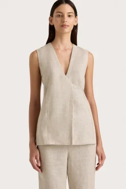 Lulea Wrap Vest Oatmeal