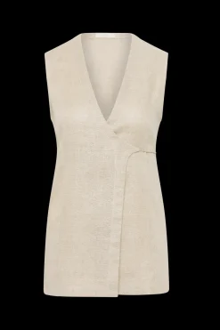 Lulea Wrap Vest Oatmeal
