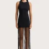 Maceio Fringed Dress Black
