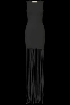 Maceio Fringed Dress Black