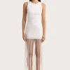 Maceio Fringed Dress White