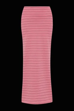 Maceio Midi Skirt Vermillion Stripe
