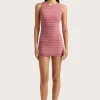Maceio Mini Dress Vermillion Stripe