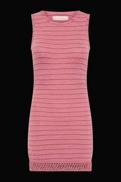 Maceio Mini Dress Vermillion Stripe