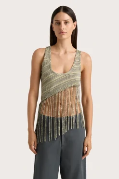 Maceio Top Lemon Navy Stripe