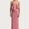 Maceio Top Vermillion Stripe