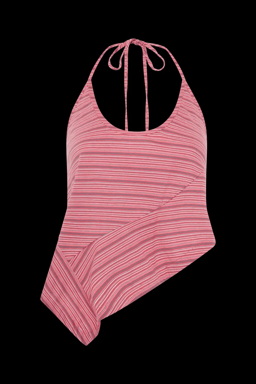 Maceio Top Vermillion Stripe