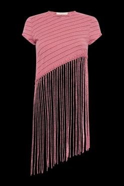 Maceio T-Shirt Vermillion Stripe