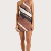Marga Mini Dress Futura Stripe Chocolate
