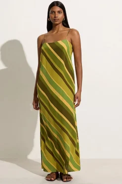Muni Maxi Dress Cisco Stripe Palm - Final Sale