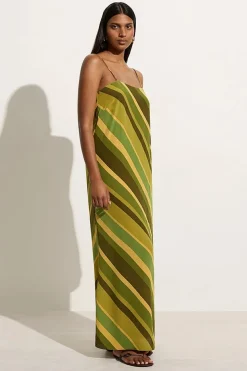 Muni Maxi Dress Cisco Stripe Palm - Final Sale
