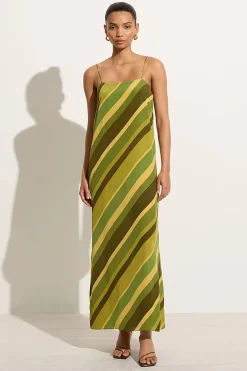 Muni Maxi Dress Cisco Stripe Palm - Final Sale
