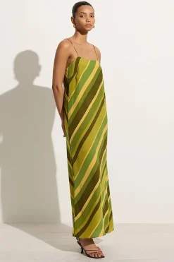 Muni Maxi Dress Cisco Stripe Palm - Final Sale