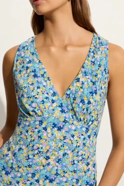 Nadja Mini Dress Cala Nica Floral Blue (Exclusive) - Final Sale