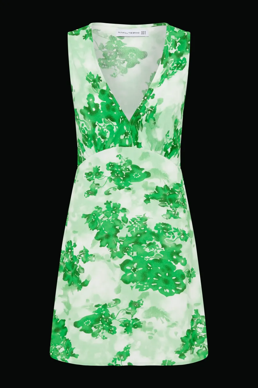 Nadja Mini Dress Rosella Floral Green
